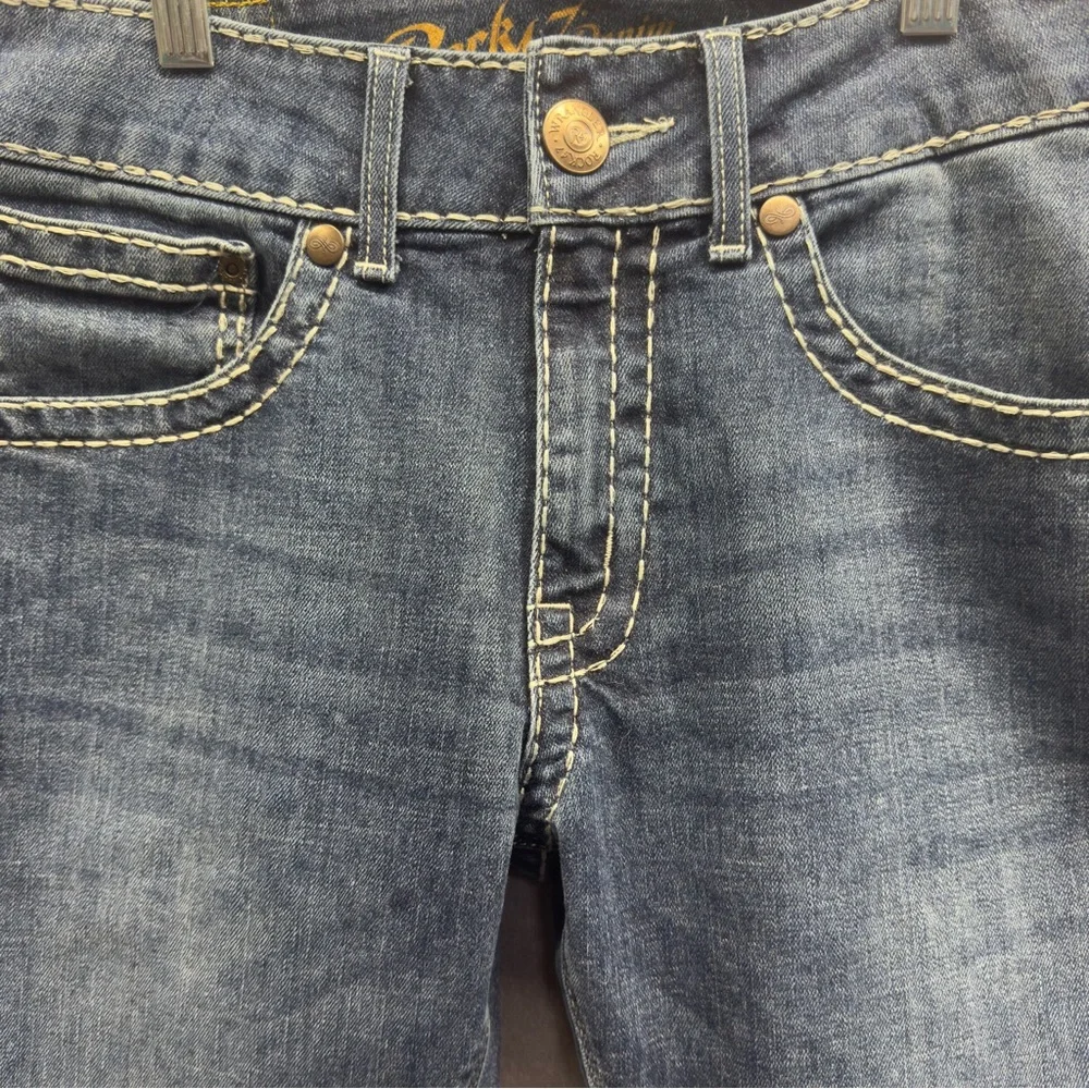 Rock 47 Denim Jeans Wrangler Western Slim Straight 30x36 - Picture 4 of 6